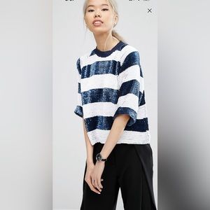 ASOS stripe sequin top